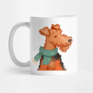 Cute Airedale Terrier Drawing Mug